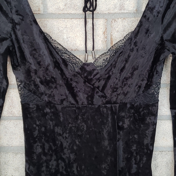 NWT Free People Kat Faux Wrap Velvet Mini Dress - Picture 3 of 7